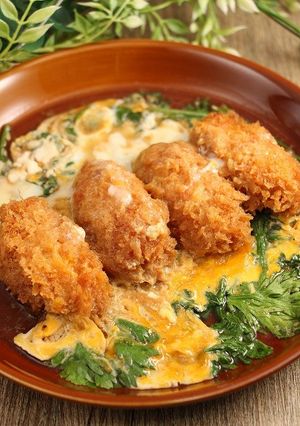 簡単！カキフライの春菊煮-レシピのメイン写真