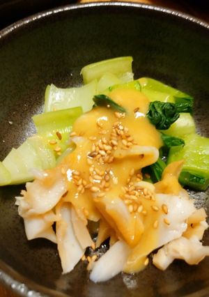 チンゲン菜と貝のぬた-レシピのメイン写真