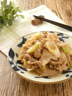 材料4つ★豚肉と長ねぎのマヨポン炒め-レシピのメイン写真