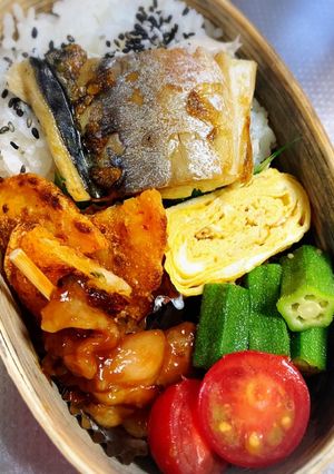 オクラとプチトマトのサラダ弁当-レシピのメイン写真