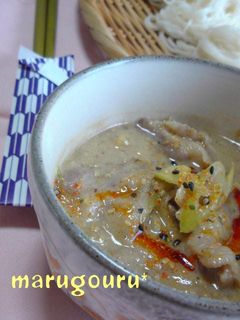 豚とねぎのごまダレそうめん☆-レシピのメイン写真