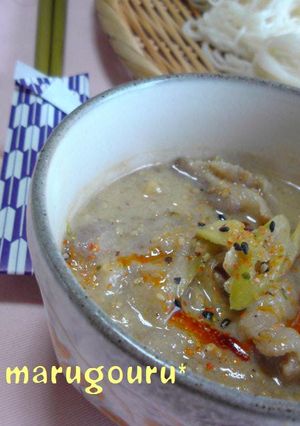 豚とねぎのごまダレそうめん☆-レシピのメイン写真
