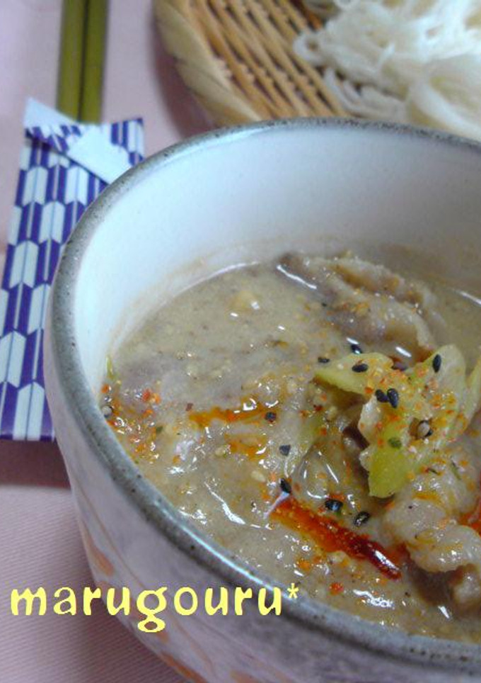 豚とねぎのごまダレそうめん☆-レシピのメイン写真