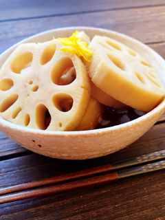 おせちにも!ゆず香る♪れんこんの煮物-レシピのメイン写真