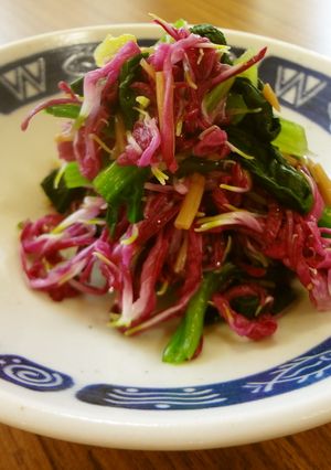 青菜とかきのもとのなめたけあえ-レシピのメイン写真