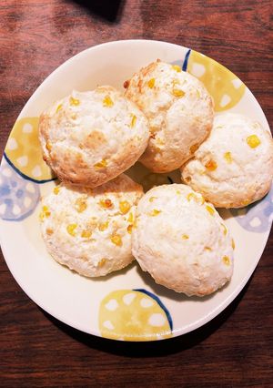 ホケミ&米粉でチーズ香るポテトコーンパン-レシピのメイン写真