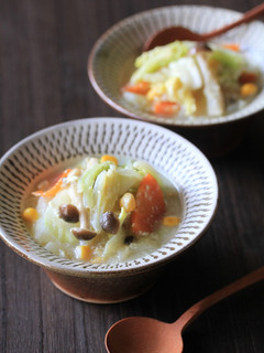 具だくさんで大満足!白菜の豆乳スープ煮-レシピのメイン写真