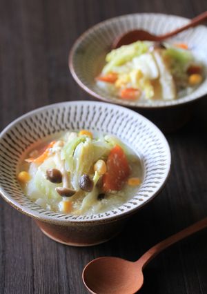 具だくさんで大満足!白菜の豆乳スープ煮-レシピのメイン写真