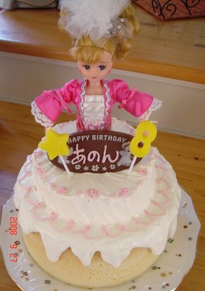 リカちゃん人形で立体？シフォンケーキ-レシピのメイン写真