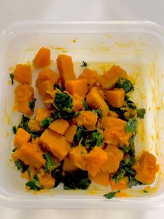 離乳食後期 かぼちゃとほうれん草-レシピのメイン写真