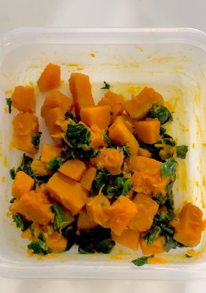 離乳食後期 かぼちゃとほうれん草-レシピのメイン写真