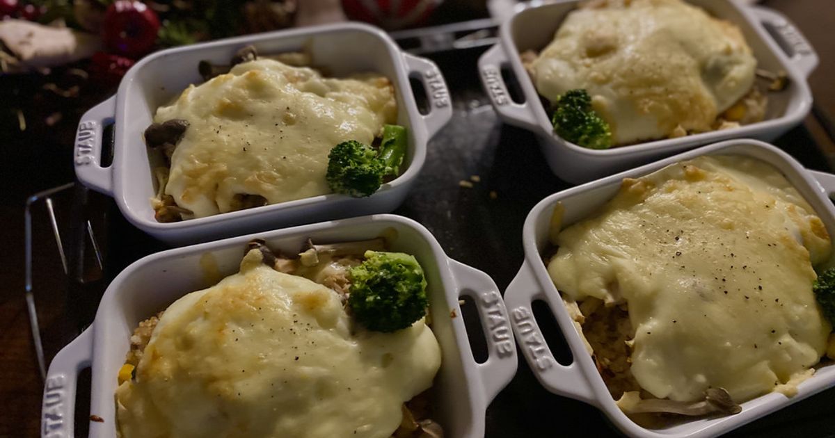 レンチンホワイトソースで作るご馳走ドリア by リトルシェフクッキン