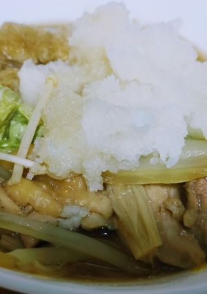 チャーシューの煮汁活用！鶏ももの雪鍋-レシピのメイン写真