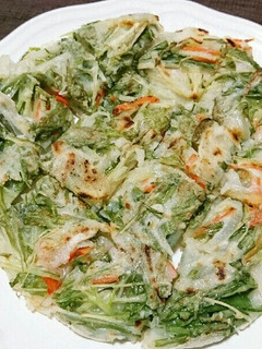 水菜と玉ねぎのチヂミ-レシピのメイン写真