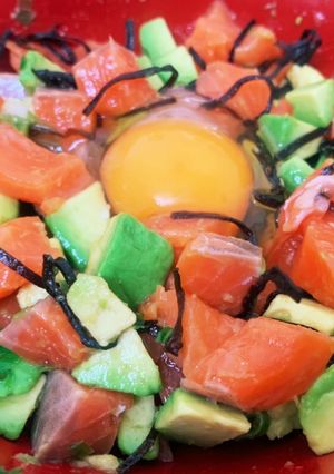 塩昆布で!ポキ風アボカドサーモン和え-レシピのメイン写真