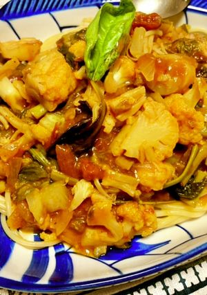 冬！ポルチーニと帆立のトマトソースパスタ-レシピのメイン写真