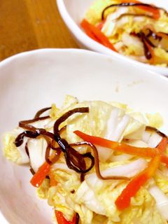 簡単☆白菜の浅漬け塩昆布味-レシピのメイン写真