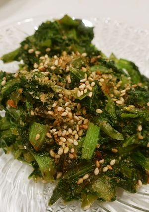 カブの葉と茎　味噌炒め　ご飯のお供に-レシピのメイン写真