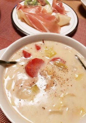 寒い日に☆キャベツとツナのクリームスープ-レシピのメイン写真