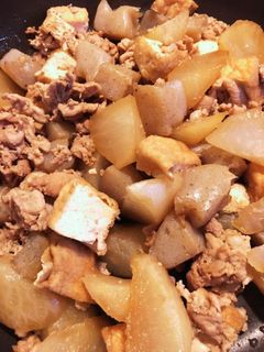 豚肉大根に厚揚げとこんにゃくの煮物-レシピのメイン写真