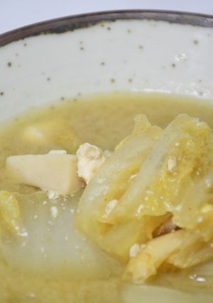 「きのこと煎り豆腐の味噌汁」-レシピのメイン写真