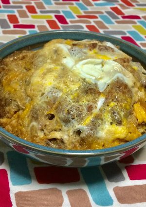 超簡単☆お買い得！豚こまカツ丼弁当風♪-レシピのメイン写真