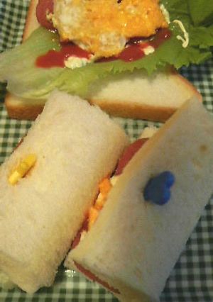 ●ポーク缶卵サンド●朝ご飯に!-レシピのメイン写真