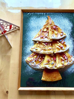 クリスマスに!りんごのパンケーキツリー-レシピのメイン写真