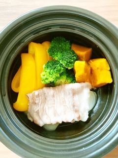 土鍋で簡単調理☆「蒸し野菜&豚バラ鍋」-レシピのメイン写真