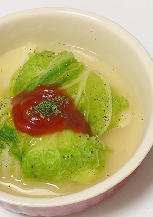 【簡単】白菜deくるくるお餅ロール-レシピのメイン写真