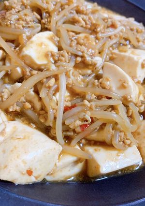 麻婆豆腐(もやし入り・さっぱりめ)-レシピのメイン写真