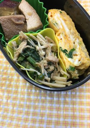 江島雅歌さん『ツナえのき大根葉の炒め物-レシピのメイン写真