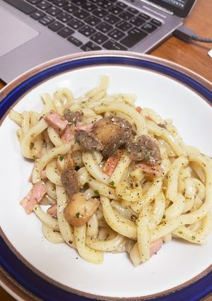 ピカール★きのこレモンバターソースうどん-レシピのメイン写真