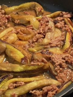 茄子とひき肉の甘辛味噌炒め-レシピのメイン写真