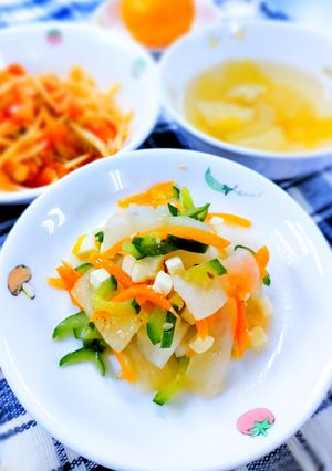ごまとチーズの和風大根サラダ！　簡単給食-レシピのメイン写真