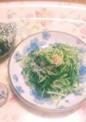 シンプルに！水菜とちりめんじゃこのお浸し-レシピのメイン写真