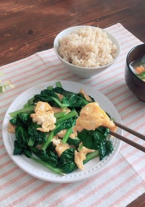 ポイントは強火！簡単♡青菜の卵炒め-レシピのメイン写真