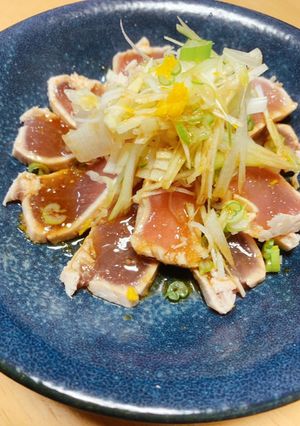 ビンチョウマグロで中華風マグロのたたき-レシピのメイン写真