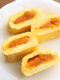 南瓜の煮物巻き！南瓜甘いだし巻き卵♪-レシピのメイン写真