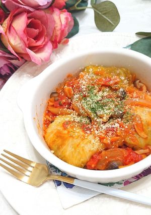 【簡単】チーズ☆ロールキャベツ /トマト-レシピのメイン写真