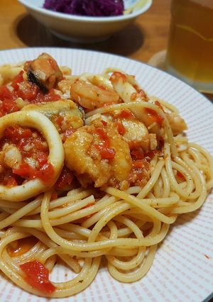 シ―フ―ドパスタ-レシピのメイン写真