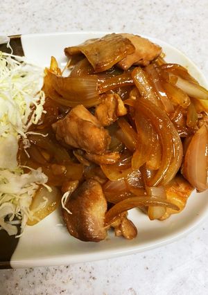 とりもも肉と玉ねぎの麺つゆ焼き-レシピのメイン写真