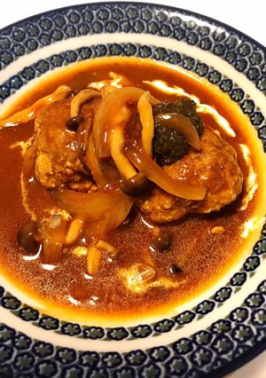 簡単　豆腐ハンバーグ　デミグラスソース煮-レシピのメイン写真