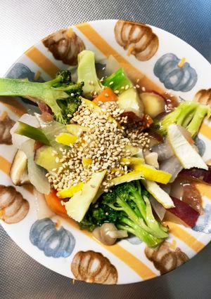肉なし根菜たっぷり梅&柚子炒め味サラダ-レシピのメイン写真