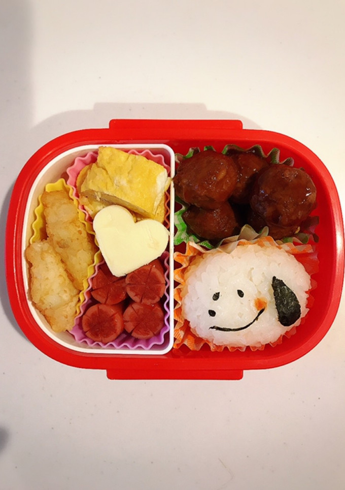 簡単！年少さんの幼稚園スヌーピー弁当♡-レシピのメイン写真