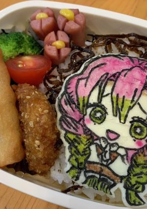 キャラ弁 オブアート 鬼滅 甘露寺みつり-レシピのメイン写真