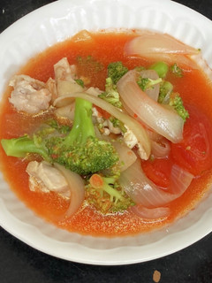 ブロッコリーと鶏肉のトマト煮-レシピのメイン写真