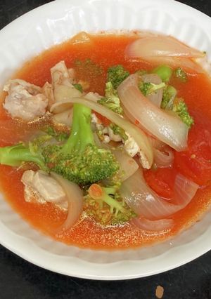 ブロッコリーと鶏肉のトマト煮-レシピのメイン写真