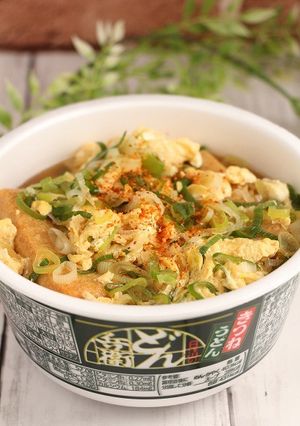 簡単！どん兵衛きつね☆かきたまうどん-レシピのメイン写真