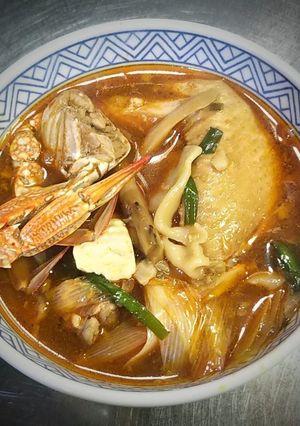 鶏手羽と渡り蟹の豆板醤スープ-レシピのメイン写真
